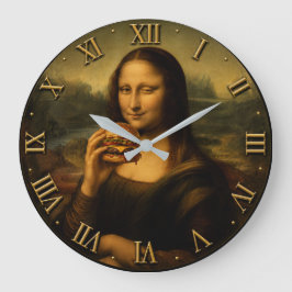 Funny Burger Mona Lisa Classic Art Meets Fast Food Grote Klok