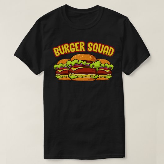 Funny Burger Squad Cheeseburger Hamburger Burgers T-shirt (Design voorkant)