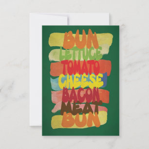 Funny Burger Typography Art