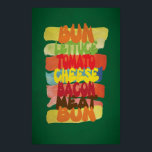 Funny Burger Typography Art Poster<br><div class="desc">"Funny Burger Typography Art". Grappig Burger Typografie Kunst Ik wil u vragen om uw opmerkingen en uw review over te laten. Je feedback is belangrijk.</div>