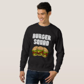 Funny Burger voor Mannen Hamburger Cheeseburger Trui (Voorkant volledig)