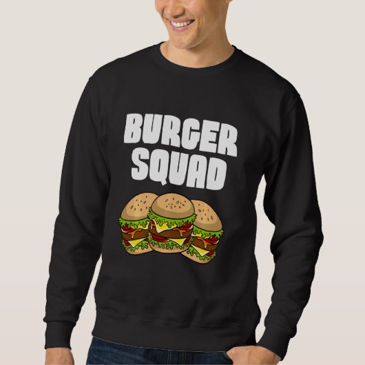 Funny Burger voor Mannen Hamburger Cheeseburger Trui (Voorkant)