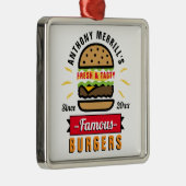 Funny Burgers Custom Name Ornament (Rechts)