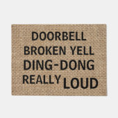 Funny Burlap Doormat Deurmat (Voorkant)