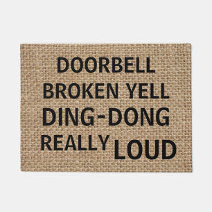 Funny Burlap Doormat Deurmat