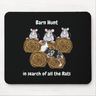Funny Burn Hunt - Op zoek naar ratten met blauwe m Muismat