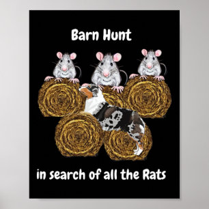 Funny Burn Hunt - Op zoek naar ratten met blauwe m Poster