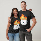 Funny Burning Marshmallow Camping Gift voor Camper T-shirt (Unisex)