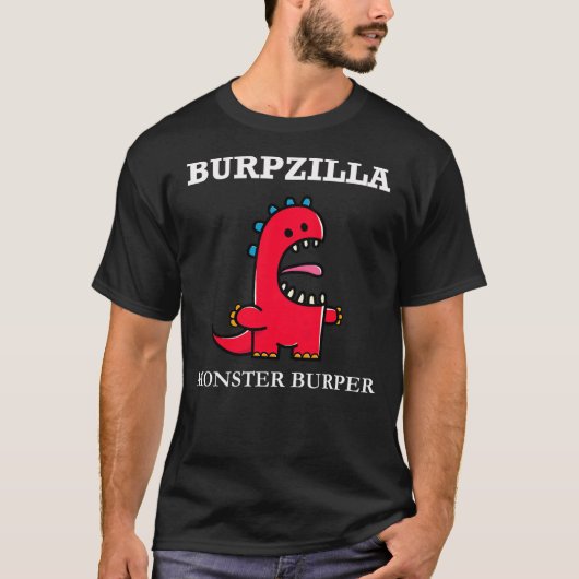 Funny Burpzilla Dinosaur Burp Zilla Boy Girl Kid A T-shirt (Voorkant)