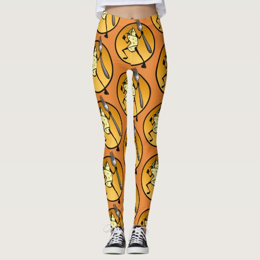 FUNNY BURRITO GRAPHIC PATTERS LEGGINGS (Voorkant)