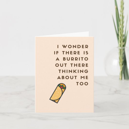 Funny Burrito Greeting Card Kaart (Voorkant)