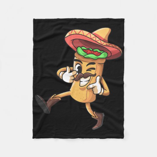 Funny Burrito Mexican Cinco De Mayo Fiesta Costume Fleece Deken (Voorkant)