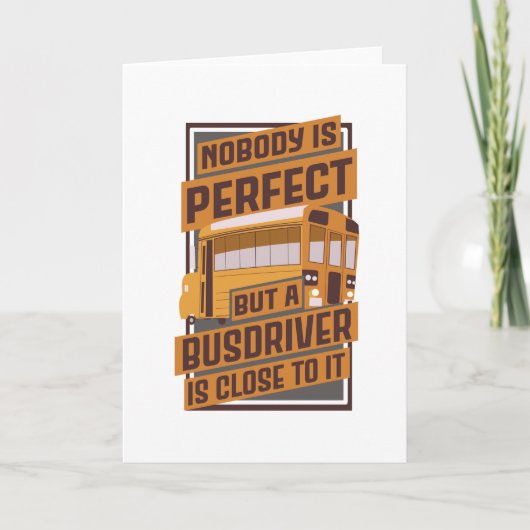 Funny Bus Driver School Bus Kaart (Voorkant)