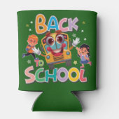 Funny Bus met Kinderen, terug naar school Blikjeskoeler (Achterkant)