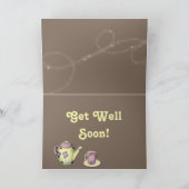 Funny Bushy Taily "Get Well"-kaart met Basset Houn Kaart (Binnen)