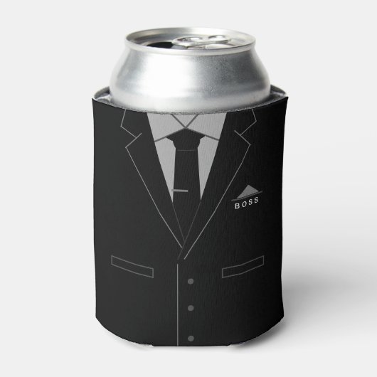 Funny Business Black Suit Boss Koelbox Blikjeskoeler (Blikje Voorkant)