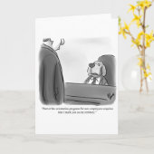 Funny Business Humor Blank Wenskaart Kaart (Gele Bloem)