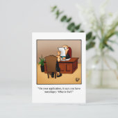 Funny Business Humor Briefkaart (Staand voorkant)
