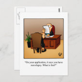 Funny Business Humor Briefkaart (Voorkant / Achterkant)