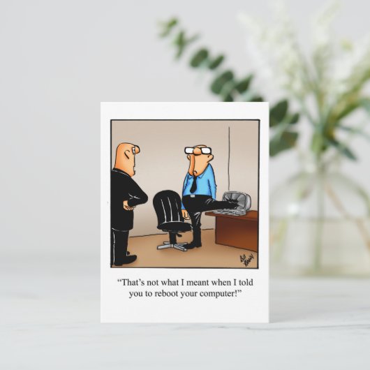 Funny Business Humor Briefkaarten (Staand voorkant)