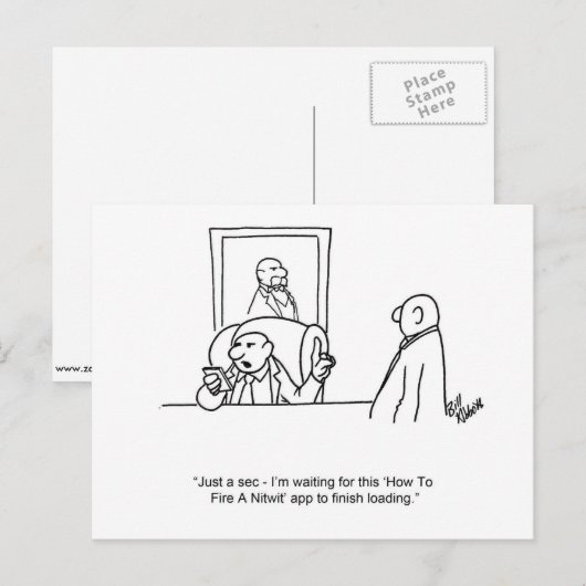 Funny Business Humor "Fire a Nitwit" Briefkaart (Voorkant / Achterkant)