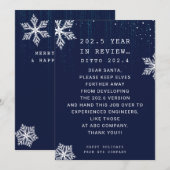 Funny Business Jaar in Review Engineer Kerst Feestdagenkaart (Voorkant / Achterkant)