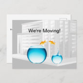 Funny Business Moving Notice Briefkaart Sjabloon (Voorkant / Achterkant)