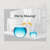 Funny Business Moving Notice Briefkaart Sjabloon (Voorkant)