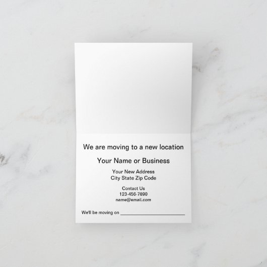 Funny Business Moving Notice Kaarten (Binnen)