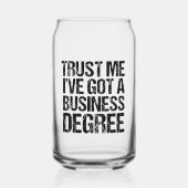 Funny Business School Afstuderen College Afstudere Blikvorm Glas (Voorkant)