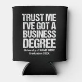 Funny Business School Afstuderen Custom College Blikjeskoeler (Voorkant)