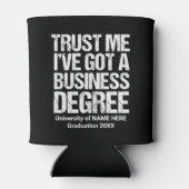 Funny Business School Afstuderen Custom College Blikjeskoeler (Achterkant)
