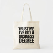 Funny Business School Afstuderen Custom College Tote Bag (Voorkant)