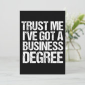 Funny Business School Afstuderen Gepersonaliseerd  Kaart (Staand voorkant)