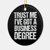 Funny Business School Afstuderen MBA-graad Keramisch Ornament (Links)