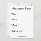 Funny Business School Graduation Invitations Kaart (Achterkant)