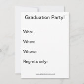 Funny Business School Graduation Invitations Kaart (Achterkant)