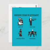 Funny Business Terms of Retirement Briefkaart (Voorkant / Achterkant)