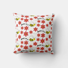 Funny Busy Little Bumble Bee Pattern Cute Kussen