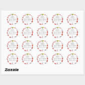 Funny Busy Little Bumble Bee Pattern Cute Ronde Sticker (Vel)