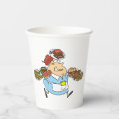 Funny Busy Waitress Overworked Server Papieren Bekers (Voorkant)