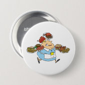 Funny Busy Waitress Overworked Server Ronde Button 7,6 Cm (Voorkant /achterkant)