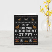 Funny But Did You Doent It Holiday Office Ugly Chr Kaart (Gele Bloem)