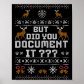 Funny But Did You Doent It Holiday Office Ugly Chr Poster (Voorkant)