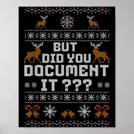 Funny But Did You Doent It Holiday Office Ugly Chr Poster (Voorkant)