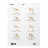 Funny Butt Nugget Boerderij Coop Egg Karton Label (Full Sheet)