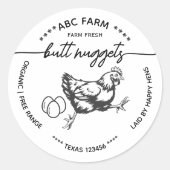 Funny Butt nuggets egg carton label (Voorkant)