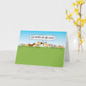 Funny Butt Sniffing Dogs Birthday Kaart (Gele Bloem)