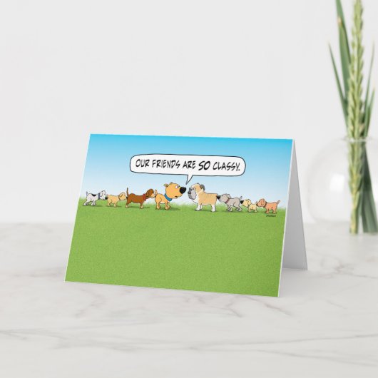 Funny Butt Sniffing Dogs Birthday Kaart (Voorkant)