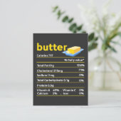 Funny Butter Nutrition Feit Food Fat Humor Briefkaart (Staand voorkant)